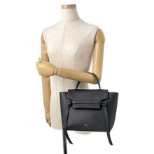 将图像加载到图库查看器中，CELINE Belt bag Black189153 Leather Size micro
