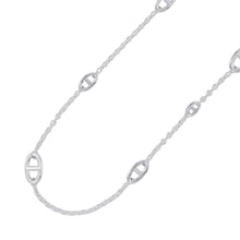 将图像加载到图库查看器中，HERMES Chaine d'Ancre Farandole Necklace Size 31.5" SV925
