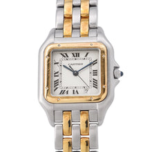 将图像加载到图库查看器中，CARTIER PANTHERE 2 Row MM W26.5mm × H26.8mm Stainless Steel K18YG Ivory DialW25028B6
