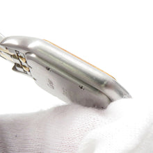 将图像加载到图库查看器中，CARTIER PANTHERE 2 Row MM W26.5mm × H26.8mm Stainless Steel K18YG Ivory DialW25028B6
