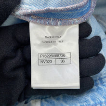 将图像加载到图库查看器中，CHANEL COCO Button Denim Pants Size 36 Light BlueP76228 Cotton100%
