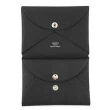 Load image into Gallery viewer, HERMES Calvi Duo Black Chevre Myzore Goatskin
