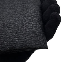 将图像加载到图库查看器中，HERMES Calvi Duo Black Chevre Myzore Goatskin
