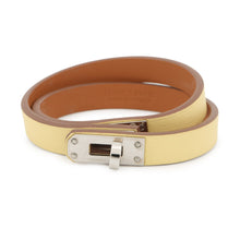 将图像加载到图库查看器中，HERMES Kelly Duble Tour Bracelet Size T2 Jaune Poussin Swift Leather

