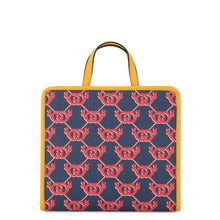 将图像加载到图库查看器中，GUCCI Children's Snail Tote Bag Navy/Red/Yellow605614 GG Supreme Leather
