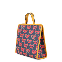 Load image into Gallery viewer, GUCCI Children's Snail Tote Bag Navy/Red/Yellow605614 GG Supreme Leather
