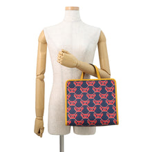 将图像加载到图库查看器中，GUCCI Children's Snail Tote Bag Navy/Red/Yellow605614 GG Supreme Leather

