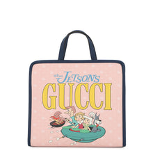 将图像加载到图库查看器中，GUCCI Children's The Jetsons Tote Bag Pink/Navy605614 GG Supreme Leather
