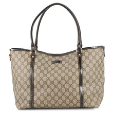将图像加载到图库查看器中，GUCCI GG Supreme Tote Bag Beige/Brown197953 GG Supreme Patent Leather
