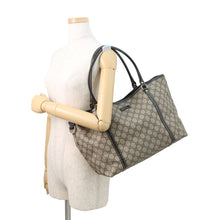 将图像加载到图库查看器中，GUCCI GG Supreme Tote Bag Beige/Brown197953 GG Supreme Patent Leather
