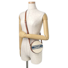 Load image into Gallery viewer, CELINE Round Shoulder Bag Off-white/Tan Canvas Leather
