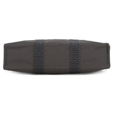 将图像加载到图库查看器中，HERMES Her Line Tote Gray Nylon Canvas Size MM
