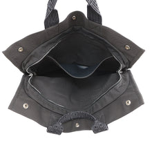 将图像加载到图库查看器中，HERMES Her Line Tote Gray Nylon Canvas Size MM
