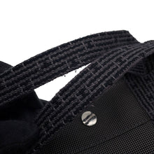 将图像加载到图库查看器中，HERMES Her Line Tote Gray Nylon Canvas Size MM
