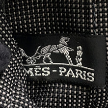 将图像加载到图库查看器中，HERMES Her Line Tote Gray Nylon Canvas Size MM
