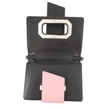 将图像加载到图库查看器中，PRADA City Plex Ribbon Shoulder Bag Black/Pink1BD067 Leather Plastic
