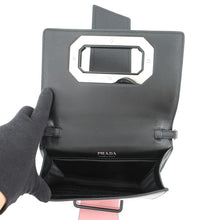将图像加载到图库查看器中，PRADA City Plex Ribbon Shoulder Bag Black/Pink1BD067 Leather Plastic
