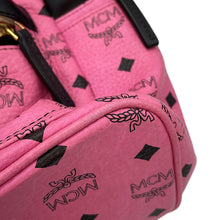 Load image into Gallery viewer, MCM Visetos Starkblock Studded Backpack Pink/BlackMMK5SVE52PK001 Leather Size Mini
