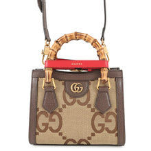 Load image into Gallery viewer, GUCCI Diana Jumbo GG 2-Way Bag Beige/Brown655661 GG Canvas Leather Size Mini
