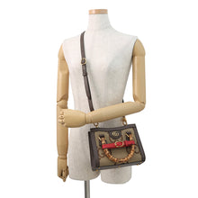 Load image into Gallery viewer, GUCCI Diana Jumbo GG 2-Way Bag Beige/Brown655661 GG Canvas Leather Size Mini
