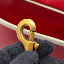 将图像加载到图库查看器中，GUCCI Adidas Logo Shoulder Bag Red/White702427 Leather
