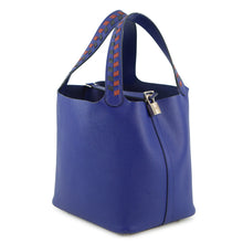 Load image into Gallery viewer, HERMES Picotin Lock Tresage Blue Encre/Brique/Black Epsom Size MM
