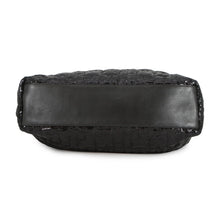 将图像加载到图库查看器中，DOLCE&amp;GABBANA ChainShoulder Tote Black Sequins Leather
