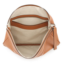 将图像加载到图库查看器中，LOEWE Cross Line Clutch Bag Brown Leather
