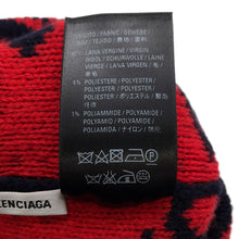 将图像加载到图库查看器中，BALENCIAGA Knit cap Navy/Red Wool 95% Polyester4% Polyamide1%
