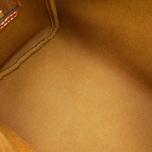 将图像加载到图库查看器中，CELINE Triomphe Boston 2-Way Handbag Tan197582 PVC Leather Size Small
