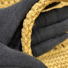 将图像加载到图库查看器中，MIUMIU Crochet Fabric Tote Natural/Cognac5BA283 Raffia Leather
