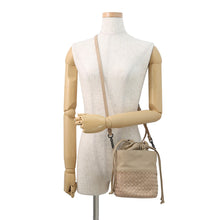 将图像加载到图库查看器中，Bottega Veneta INTRECCIATO Drawstring Bag Shoulder Bag Beige Leather
