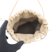 将图像加载到图库查看器中，Bottega Veneta INTRECCIATO Drawstring Bag Shoulder Bag Beige Leather
