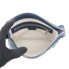 将图像加载到图库查看器中，GUCCI jumbo GG messenger bag Navy761747 Leather Size Small
