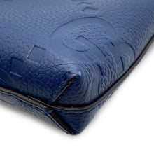 将图像加载到图库查看器中，GUCCI jumbo GG messenger bag Navy761747 Leather Size Small
