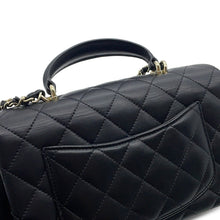 Load image into Gallery viewer, CHANEL Matelasse Top Handle Mini Flap Bag BlackAS2431 Lambskin Size 20
