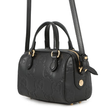 将图像加载到图库查看器中，GUCCI GG Super Mini 2WAY Handbag Black790130 Leather
