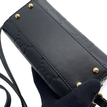 将图像加载到图库查看器中，GUCCI GG Super Mini 2WAY Handbag Black790130 Leather
