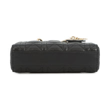 将图像加载到图库查看器中，Dior Lady D-Joy Cannage 3-way Bag BlackS0910ONGE Lambskin Size micro
