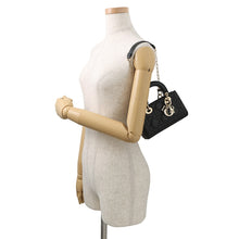 将图像加载到图库查看器中，Dior Lady D-Joy Cannage 3-way Bag BlackS0910ONGE Lambskin Size micro
