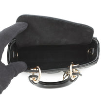 将图像加载到图库查看器中，Dior Lady D-Joy Cannage 3-way Bag BlackS0910ONGE Lambskin Size micro
