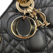 将图像加载到图库查看器中，Dior Lady D-Joy Cannage 3-way Bag BlackS0910ONGE Lambskin Size micro
