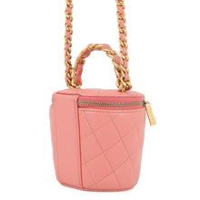 将图像加载到图库查看器中，CHANEL Vanity Top Handle ChainShoulder Bag Pink Lambskin Size Mini
