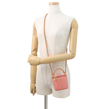 Load image into Gallery viewer, CHANEL Vanity Top Handle ChainShoulder Bag Pink Lambskin Size Mini

