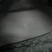 将图像加载到图库查看器中，LOEWE Anagram Boston Black Canvas Leather
