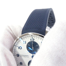 将图像加载到图库查看器中，IWC Portugieser Chronograph W41mm Stainless Steel Rubber White DialIW371620
