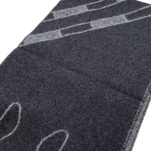 Load image into Gallery viewer, HERMES Scarf Tête à Tête Equestre Anthracite/Gris CineH393398T 04 Cashmere100%
