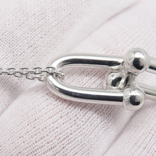 Load image into Gallery viewer, TIFFANY&amp;Co. Hardware Double Link Necklace Size Large63104337 SV925
