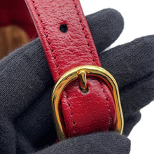 Load image into Gallery viewer, GUCCI Centennial Jackie 1961 Hobo Bag Ivory/Red636706 Canvas Leather Size Small
