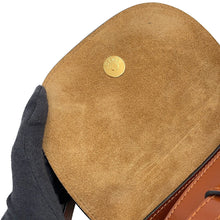 Load image into Gallery viewer, LOEWE Heart Motif Gate Dual Shoulder Bag Brown/White Leather Size Mini
